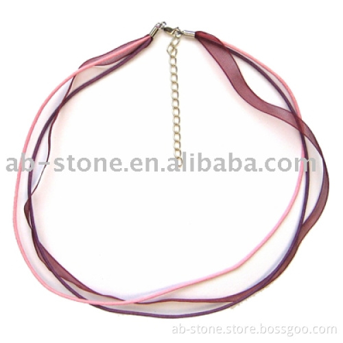 Waxed Cotton and Organza Choker
